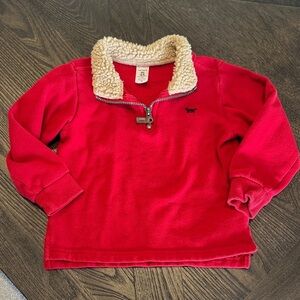 Carter's Red Sherpa Collar Pullover